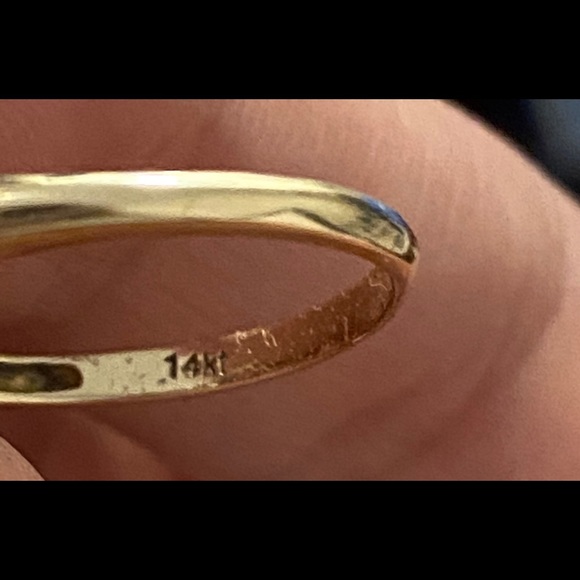 14k yellow gold Sapphire and diamond ring size 7 - Picture 6 of 6